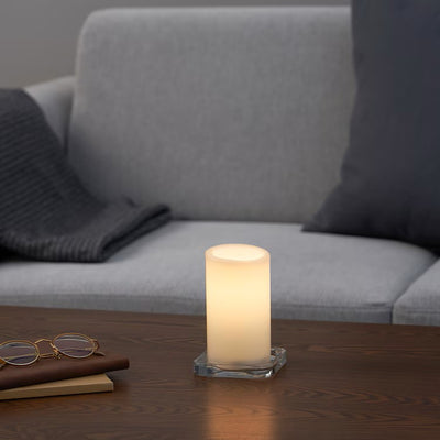1 Pcs LED Block Pillar Candle White Flameless Safe Indoor Battery Power Party Home Decor Wedding Xmas Table Centrepiece