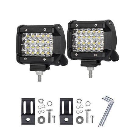 Pair 4 inch Spot LED Work Light Bar Philips Quad Row 4WD 4X4 Car Reverse Driving 2