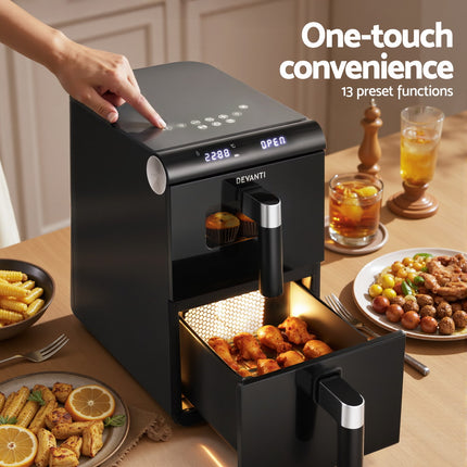 Devanti Air Fryer Oven 11L Dual Zone Fryers 4