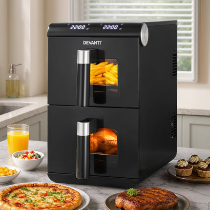 Devanti Air Fryer Oven 11L Dual Zone Fryers 7