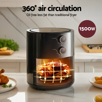 Devanti 4L Air Fryer Knob Control 1500W 6