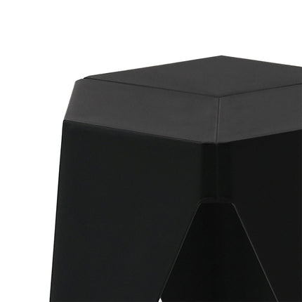Artiss 2x Bar Stools Puzzle Plastic Foot Stool Black 4