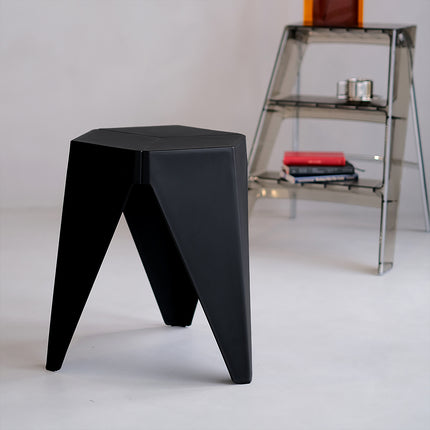 Artiss 2x Bar Stools Puzzle Plastic Foot Stool Black 8
