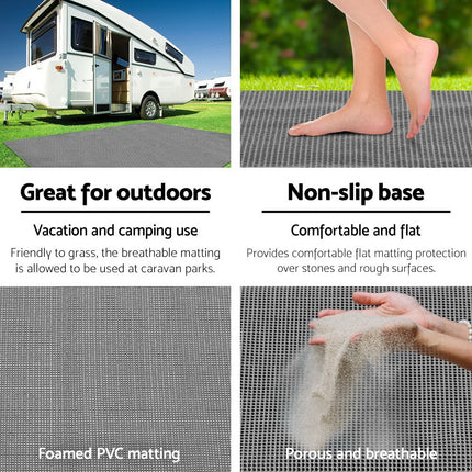 Weisshorn 3M X 2.5M Annex Matting Floor Mats Mesh Caravan Camping Annexe 5