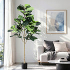 Artiss 180cm Artificial Fiddle Tree Faux Trees Indoor Decor Artificial Plants Lifelike Plant 1.8M