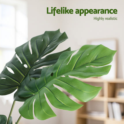 Artiss 140cm Artificial Monstera Tree Faux Trees Indoor Decor Artificial Plants Lifelike Plant 1.4M 6