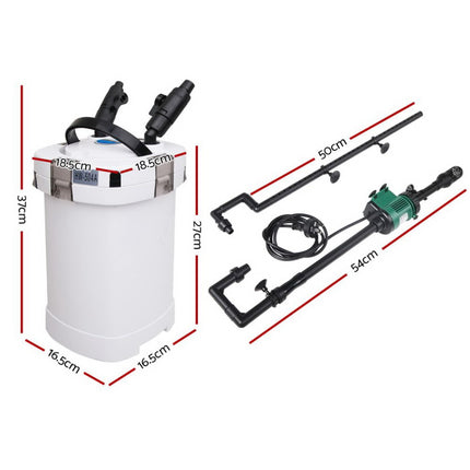Giantz Aquarium Filter Fish Tank External Canister Water Pump 1250L/H 2