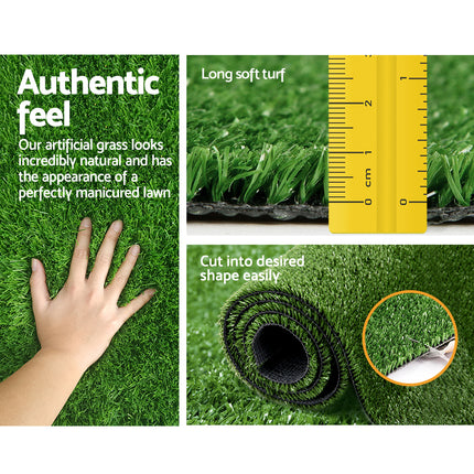 Prime Turf Artificial Grass 2mx5m 10mm Synthetic Fake Lawn Turf Plant Plastic Olive 6