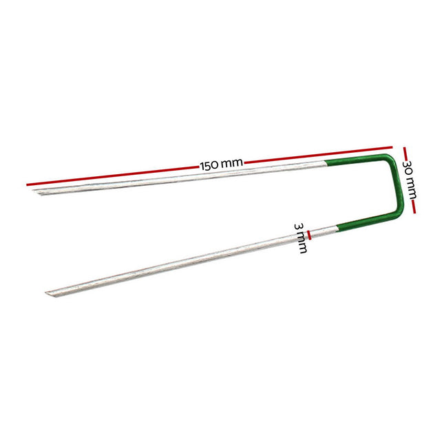 Prime Turf Artificial Grass 50pcs Synthetic Pins Fake Lawn Turf Weed Mat Pegs Joining Tape 2