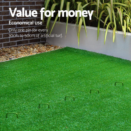 Prime Turf Artificial Grass 50pcs Synthetic Pins Fake Lawn Turf Weed Mat Pegs Joining Tape 4