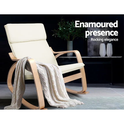 Artiss Rocking Armchair Nursing Bentwood Aero 3