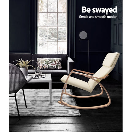 Artiss Rocking Armchair Nursing Bentwood Aero 5