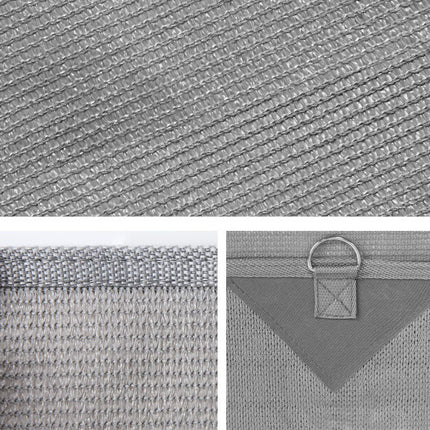 Caravan Privacy Screen Roll Out Awning 4.3X1.95M End Wall Side Sun Shade Grey 3