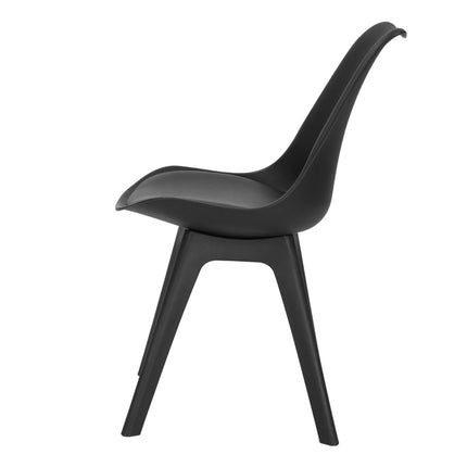 Artiss Dining Chairs Set of 4 Leather Plastic DSW Replica Black 3