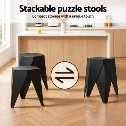 Artiss Bar Stools and Table Set 3PCS Dining Desk Kitchen Chairs Cafe Pub Black 6