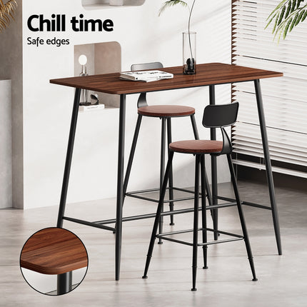 Artiss Bar Table and Stools Set Dining Desk Kitchen Chairs Cafe Pub 5
