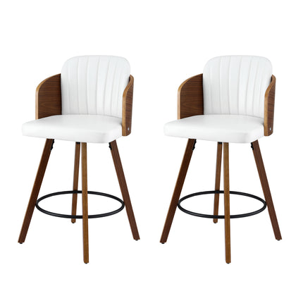 Artiss Wooden Bar Stools Swivel Kitchen Counter Stool Chair 58cm Seat Height