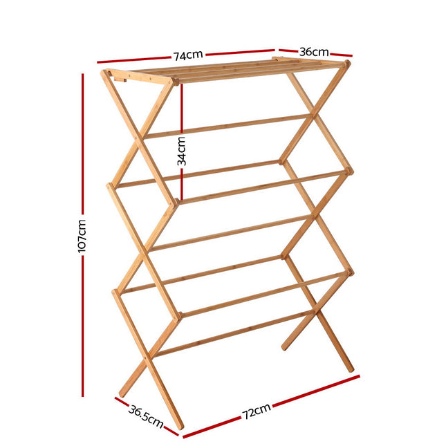 Artiss Clothes Airer Coat Rack Foldable Hanger Dryer 2
