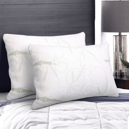 Giselle Bedding Memory Foam Pillow Bamboo Twin Pack 8