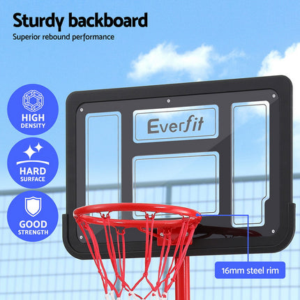 Everfit 1.6M Kids Basketball Hoop Stand System Portable 5