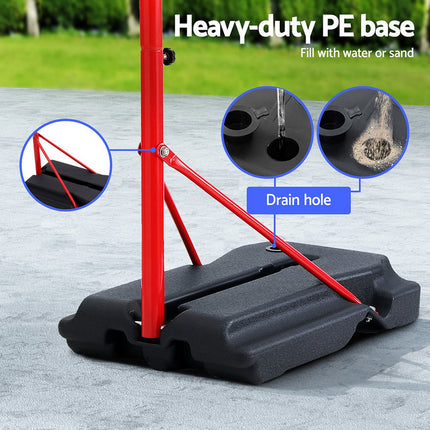 Everfit 1.6M Kids Basketball Hoop Stand System Portable 6