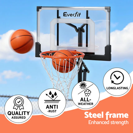 Everfit Portable Basketball Hoop Adjustable Pool Goal System Backyard 1.05M-2.1M 5