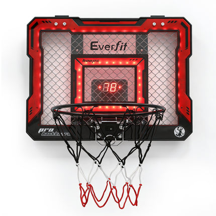 Everfit Mini Basketball Hoop Over Door Indoor LED Scoreboard Kids Set 40x30cm 3