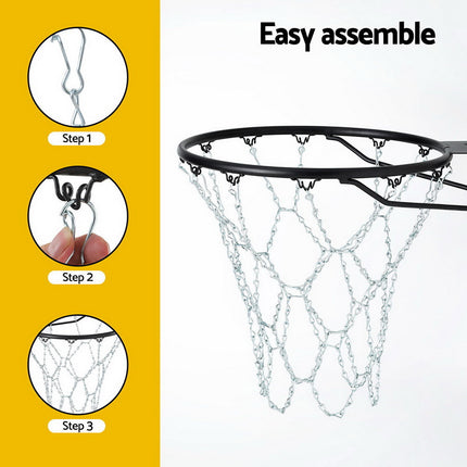 Everfit Basketball Ring Metal Braided Chain Net 12 Loop 6