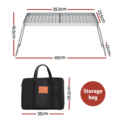 Grillz Portable BBQ Grill Charcoal Smoker Foldable Camping Outdoor 2