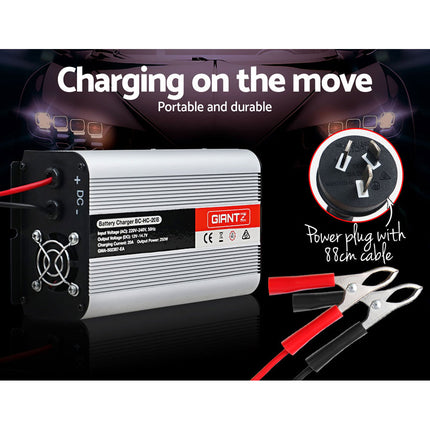 Giantz 12V 20A Car Battery Charger Inverter 20 Amp ATV 4WD Boat Caravan 6