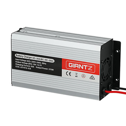 Giantz 12V 30A Car Battery Charger 30Amp ATV 4WD Boat Caravan 3