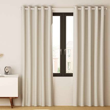 Artiss 2X Blockout Curtains Eyelet 300x230cm Beige 8