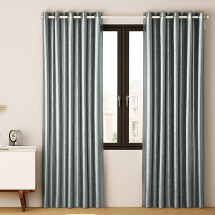 Artiss 2X Blockout Curtains Eyelet 240x230cm Grey Shine 8