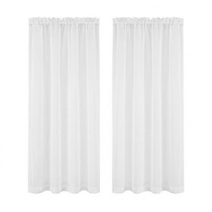 Artiss Blockout Curtains 2X 132x160cm Light Filtering Window Drapes Rod Pocket 2