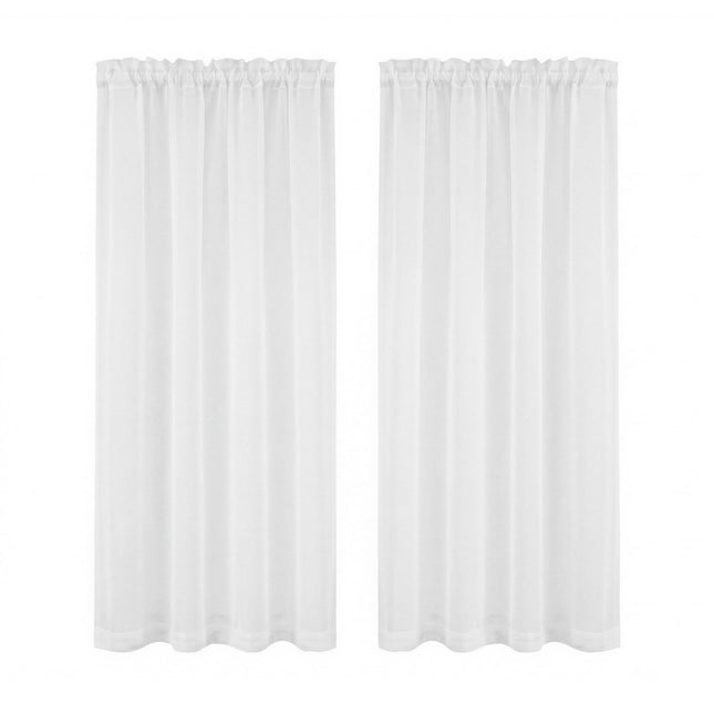 Artiss Blockout Curtains 2X 132x160cm Light Filtering Window Drapes Rod Pocket 2