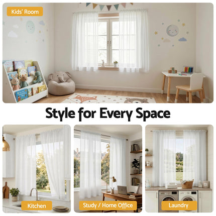 Artiss Blockout Curtains 2X 132x160cm Light Filtering Window Drapes Rod Pocket 6
