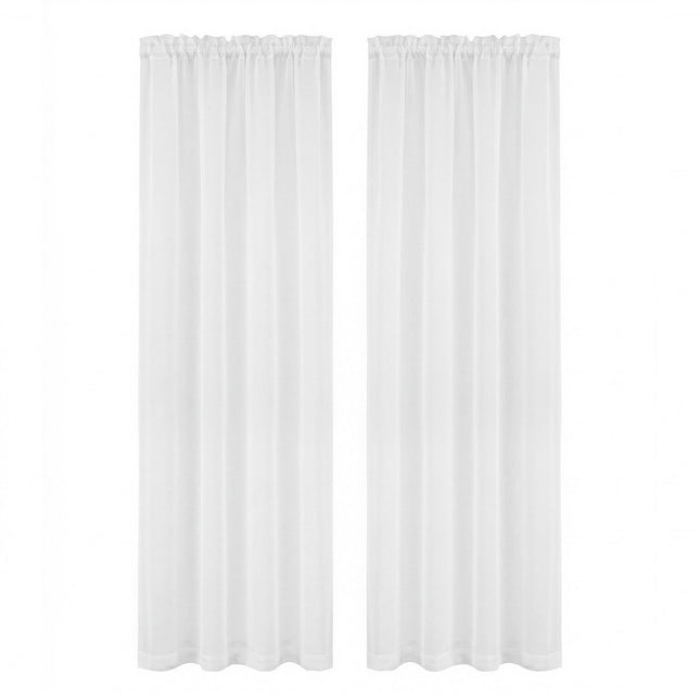 Artiss Blockout Curtains 2X 132x213cm Light Filtering Window Drapes Rod Pocket 2