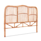 Artiss Bed Headboard Double Bedhead Rattan - NERO Pine
