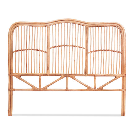 Artiss Bed Headboard Double Bedhead Rattan - NERO Pine 3