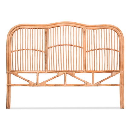 Artiss Bed Headboard Queen Bedhead Rattan - NERO Pine 3