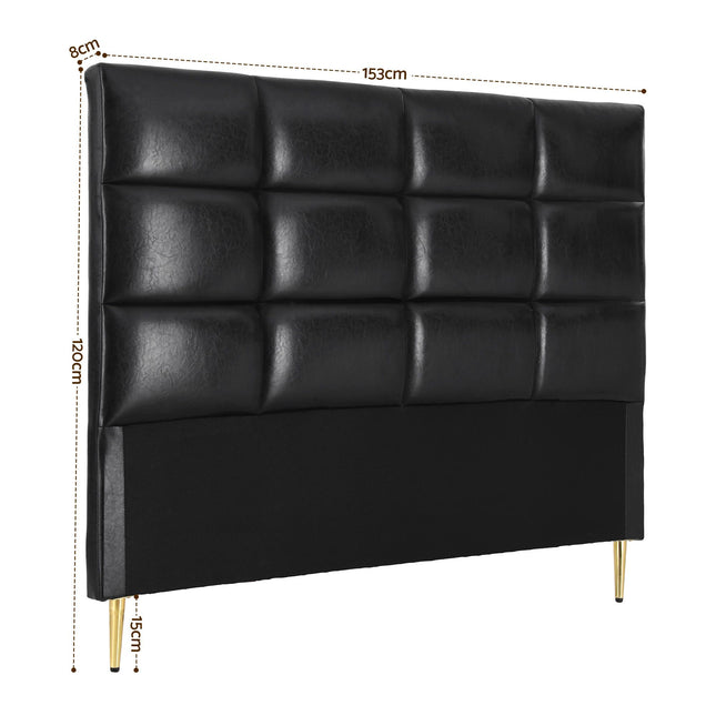 Artiss Bed Headboard Queen Bedhead PU Leather Black 2
