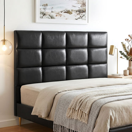 Artiss Bed Headboard Queen Bedhead PU Leather Black 8