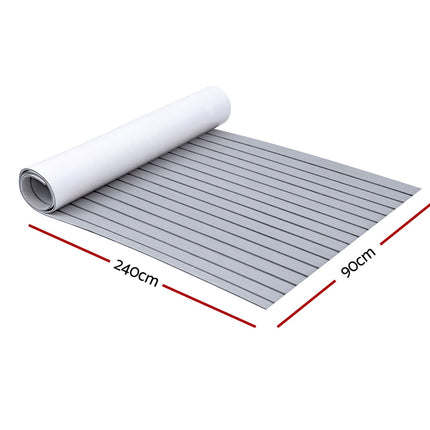 Seamanship EVA Foam Boat Flooring Mat Decking Sheet 240x90x0.6cm Light Grey 2