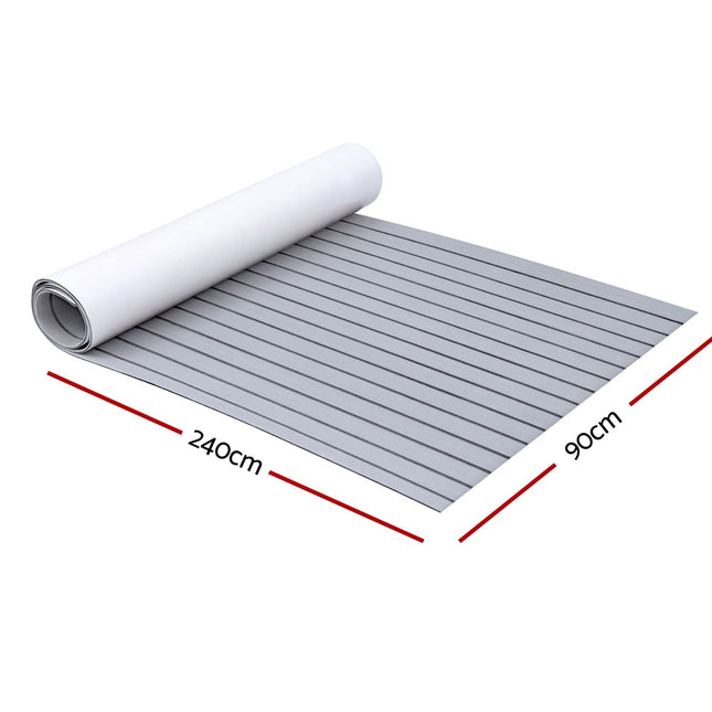 Seamanship EVA Foam Boat Flooring Mat Decking Sheet 240x90x0.6cm Light Grey 2