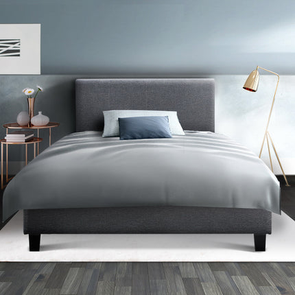 Artiss Bed Frame King Single Size Grey NEO 7
