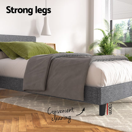 Artiss Bed Frame Single Size Grey NEO 5