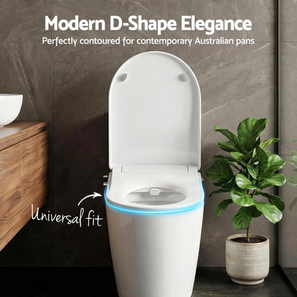 Cefito Non Electric Bidet Toilet Seat D-Shape Dual Nozzle Soft Close WaterMark DIY 5