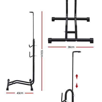 Weisshorn 4-in-1 Bike Parking Stand Vertical Floor Storage Rack for 24"-27.5" Bicycles, Adjustable Height Repair Maintenance Stand, Stable Indoor Garage Space Saver with Non-slip Rubber Feet 8