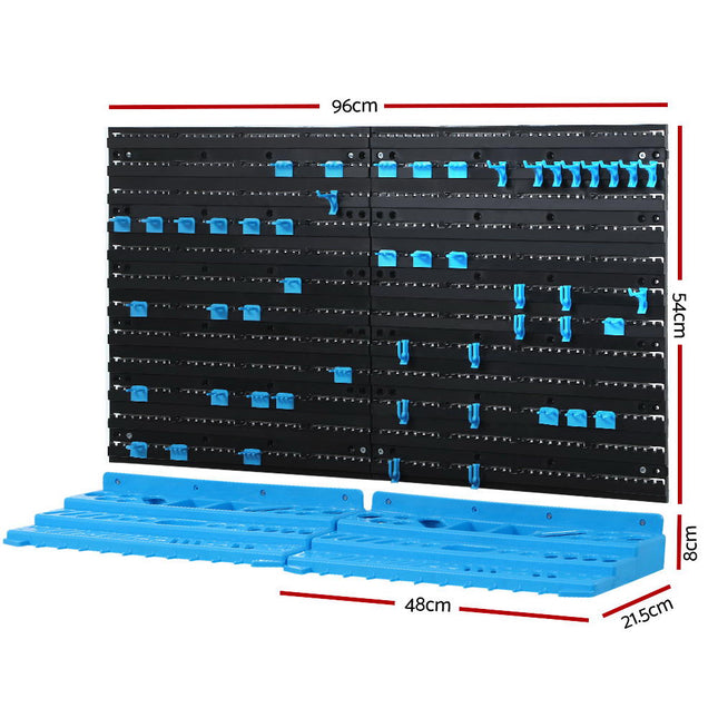 Giantz 54 Storage Bin Rack Wall Mounted Tools 2