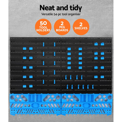 Giantz 54 Storage Bin Rack Wall Mounted Tools 3